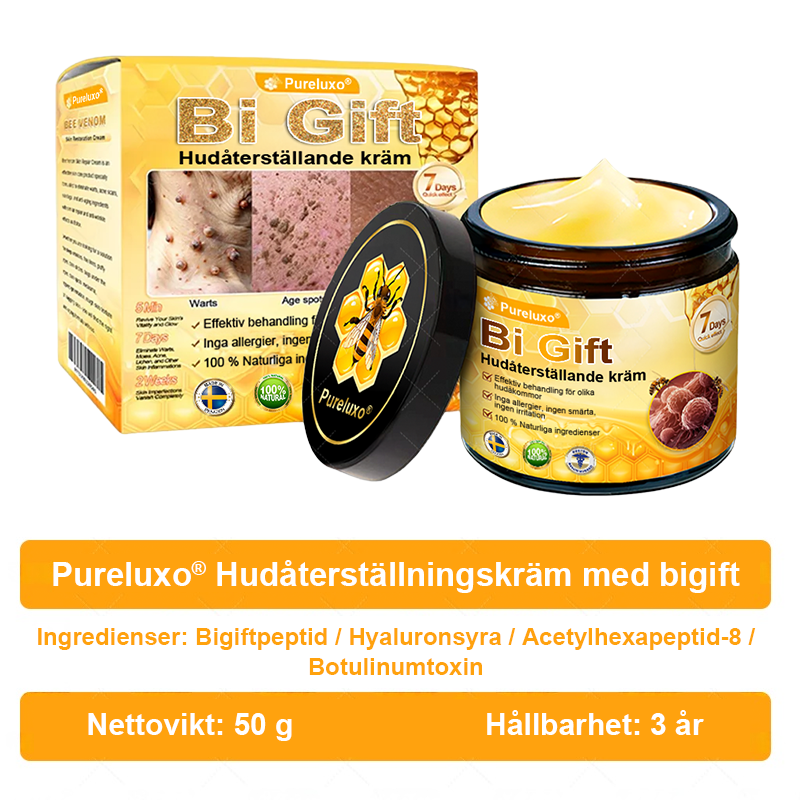 Tillverkad och skickad frĂ„n Sverige đ„ PureluxoÂź Bee Venom Skin Repair Cream â° Sista dagen 80% rabatt