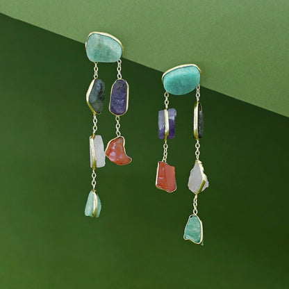 Raw Stone Earring