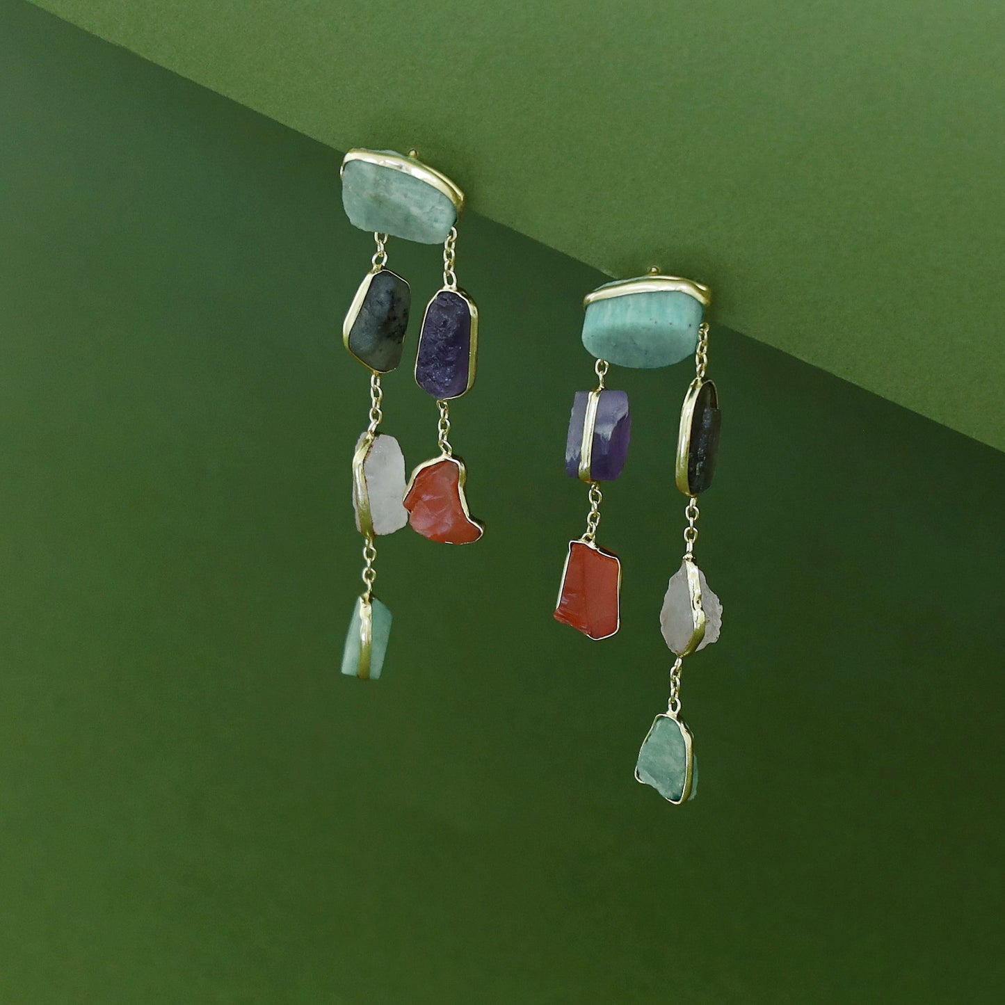 Raw Stone Earring