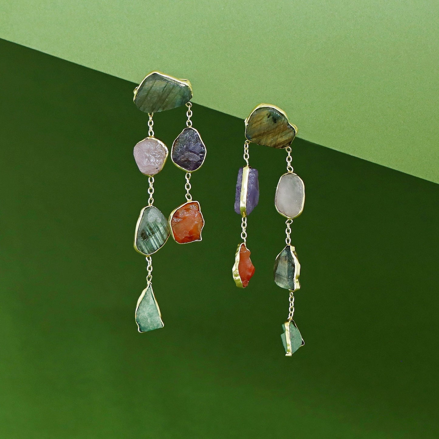 Raw Stone Earring