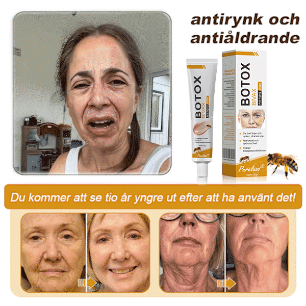 👨‍⚕️ Tillverkad och skickad från Sverige- Pureluxo® Botox Bee Venom Anti-Rynk Kräm – SISTA DAGEN 80% RABATT