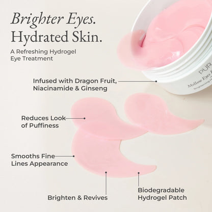 Mellow Eyes Hydrogel Rejuvenating Eye Patches - Dragon Fruit